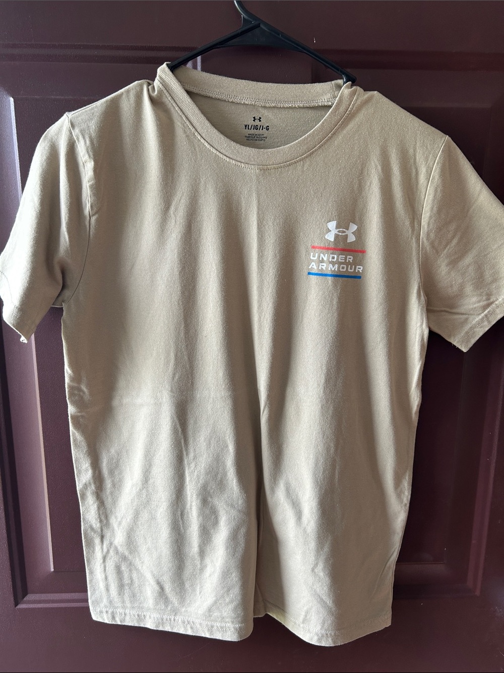 Under Armour Kids Short Sleeve Tee in Tan
